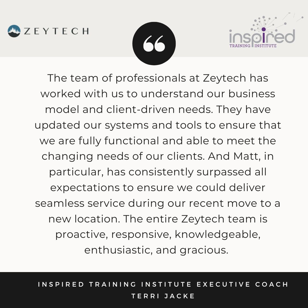 Client Testimonial by Inspired Training Institute