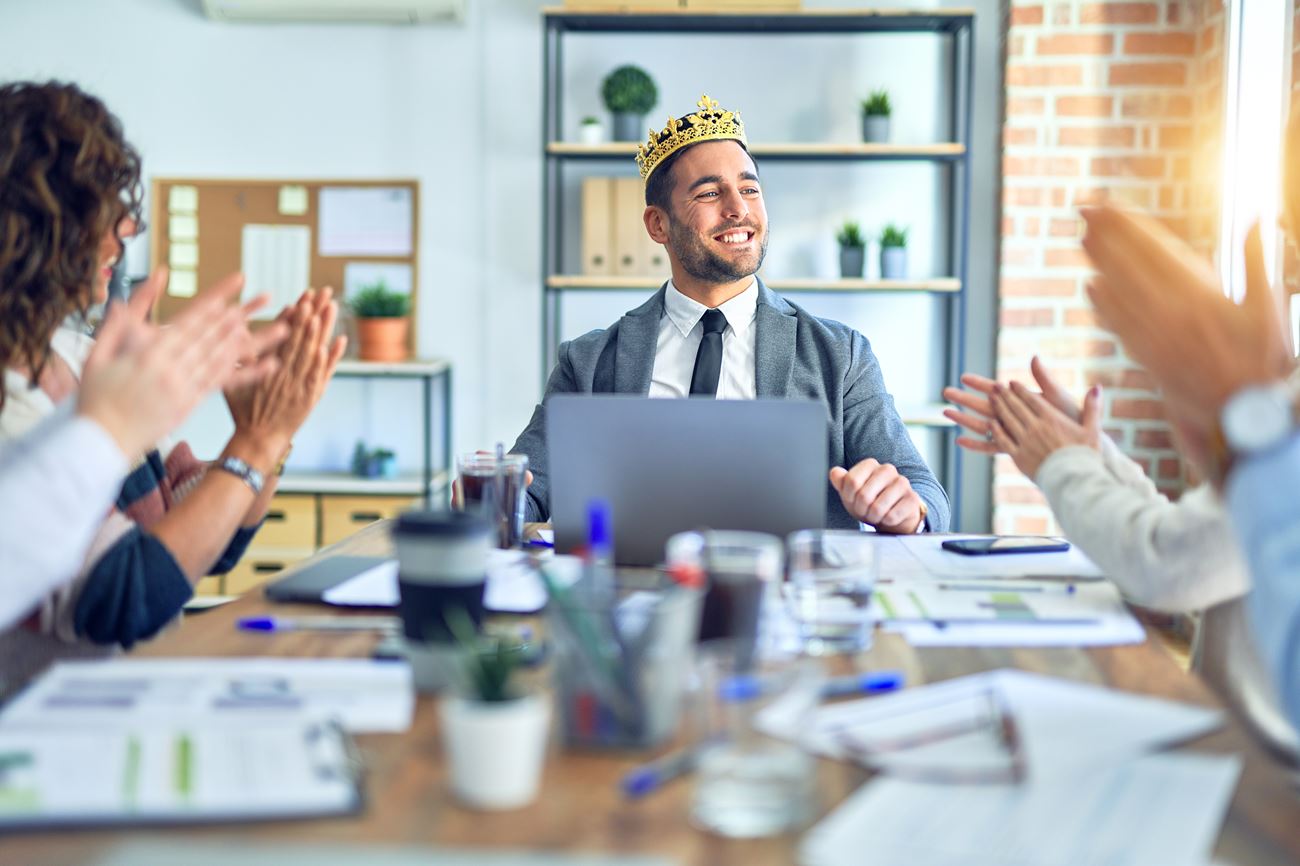 Employee who is happy to have boosted work efficiency