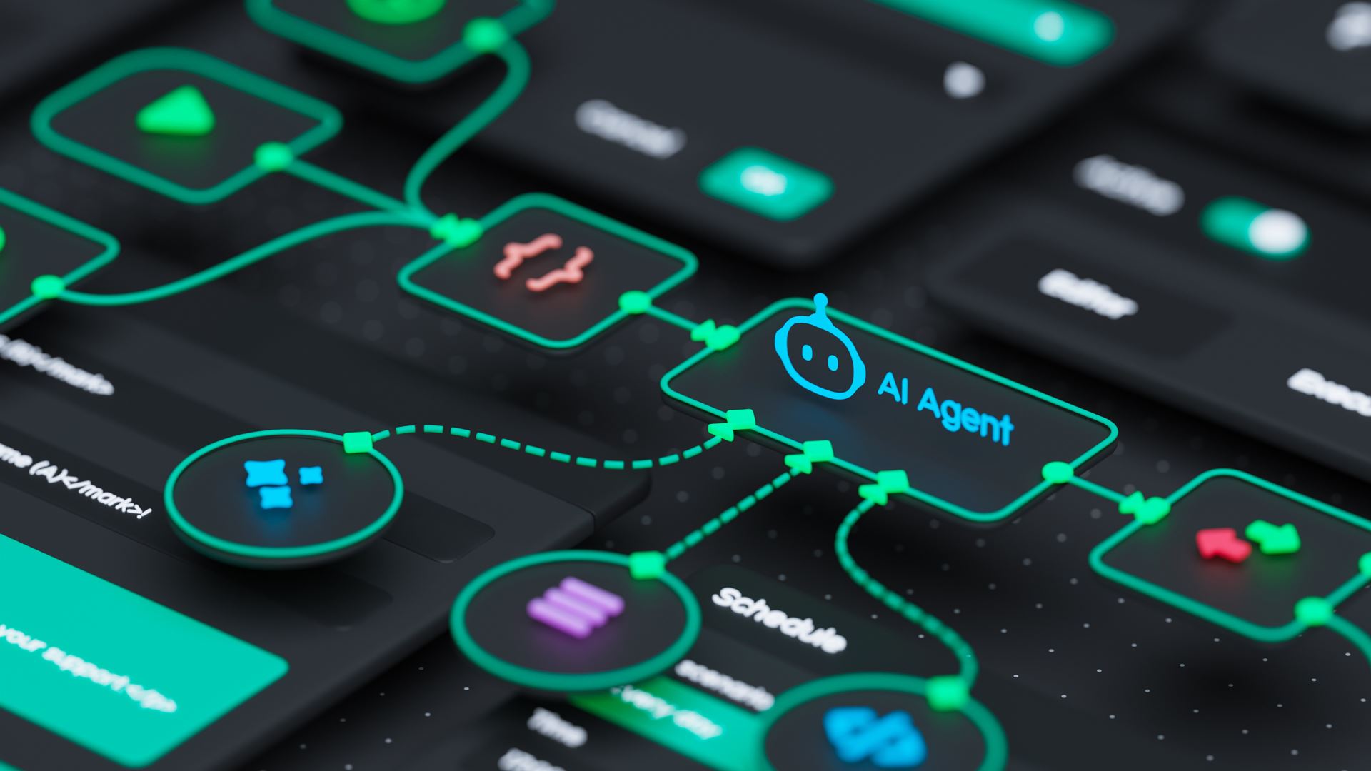 AI Agent workflow and task layout.